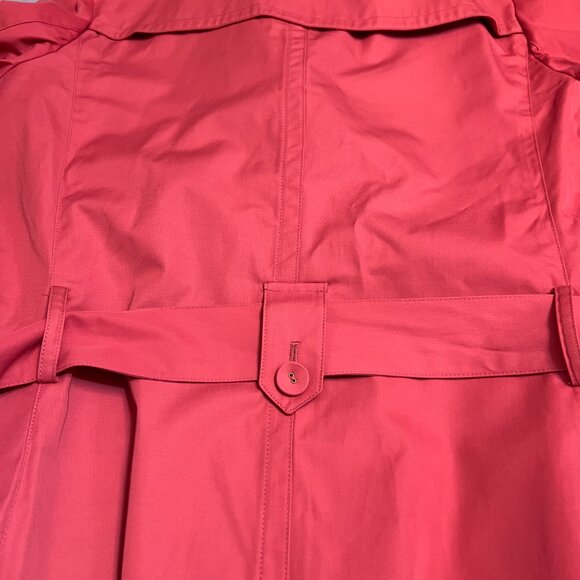 NWOT Talbots Women's Trench Coat Button Dark Pink Belted Size 10 - Picture 14 of 15